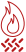 icona con fuoco rosso e pellet